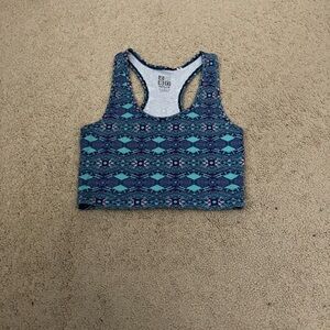 Nollie Pacsun Aztec Cotton Racerback Crop Tank Top, S/M